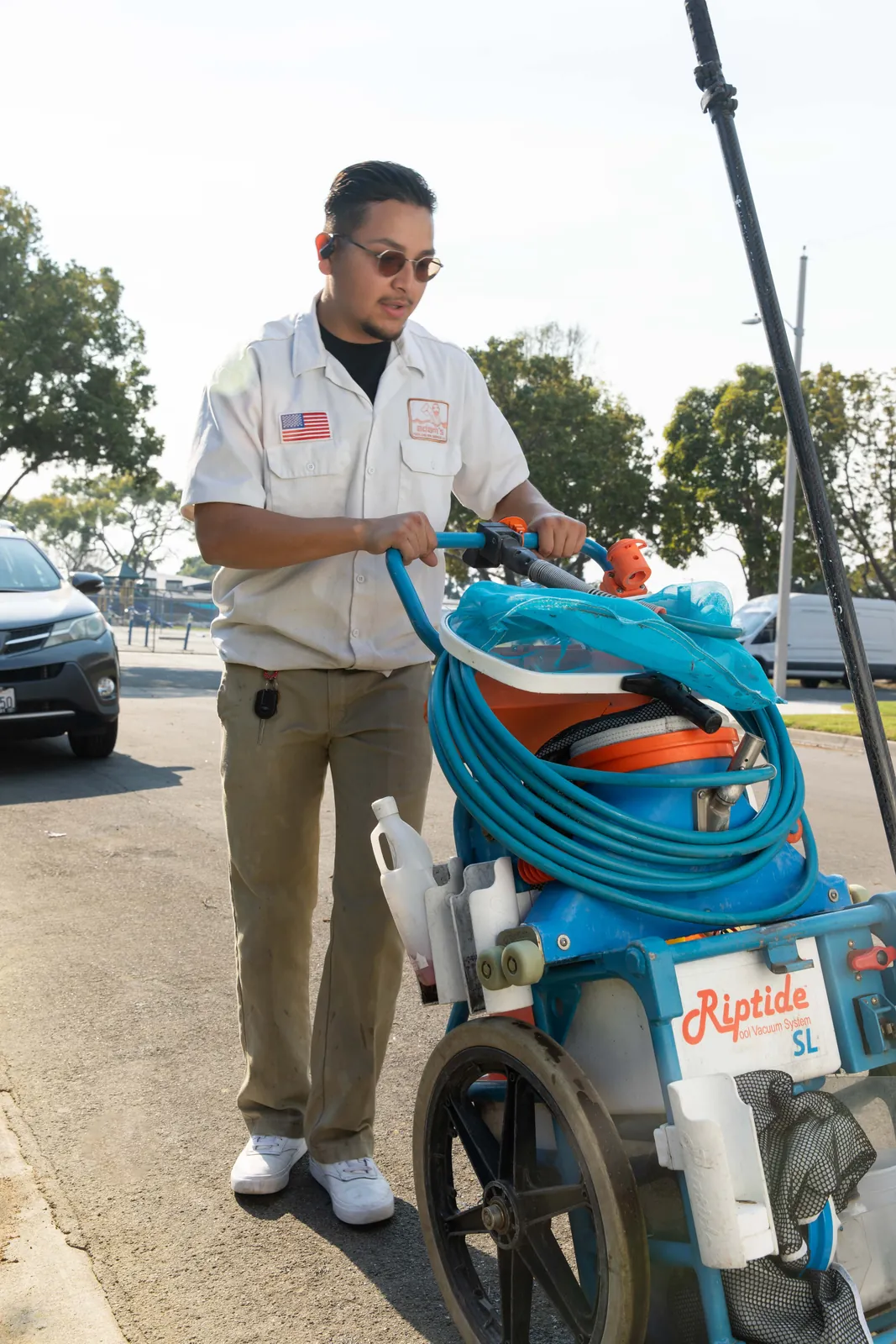 Rossmoor pool filter cleaning